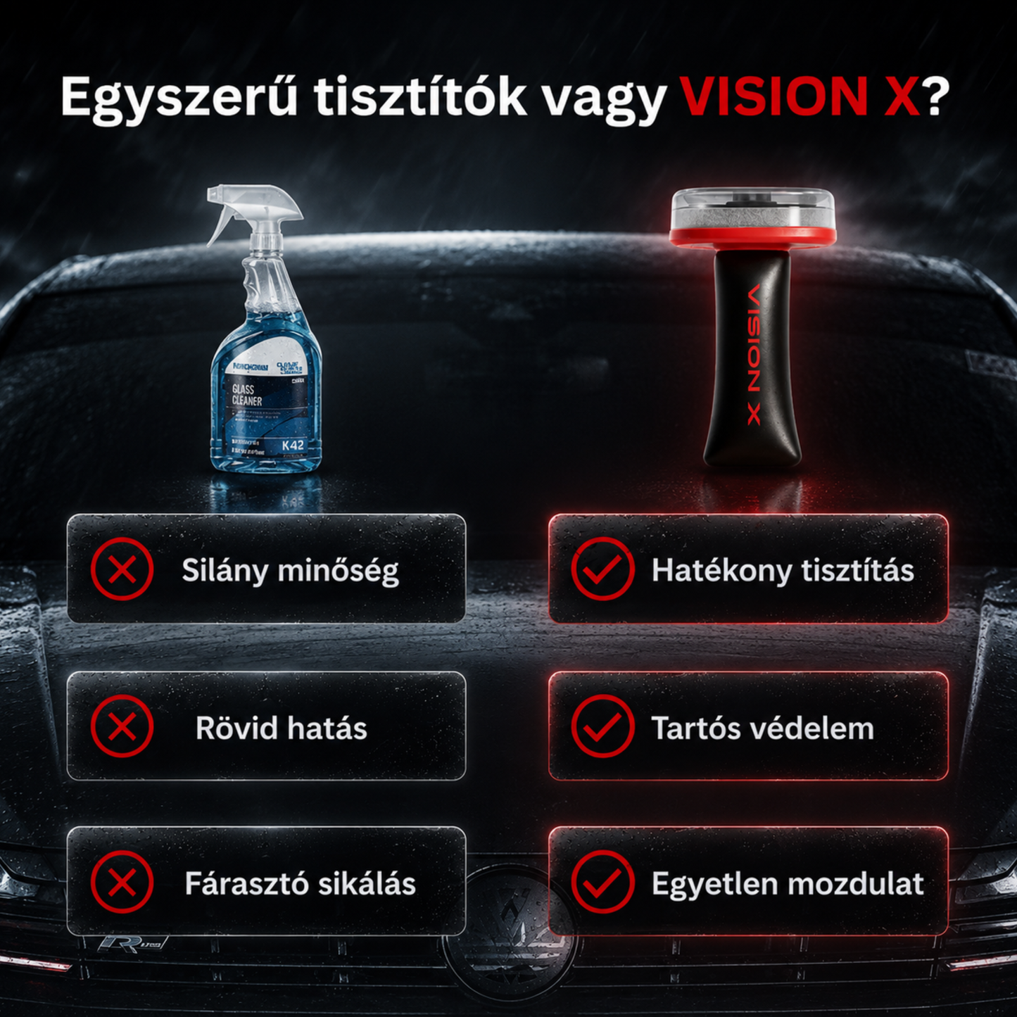 VISION X -Szélvédő tisztító