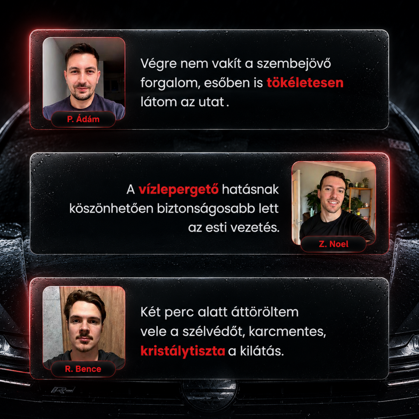 VISION X -Szélvédő tisztító